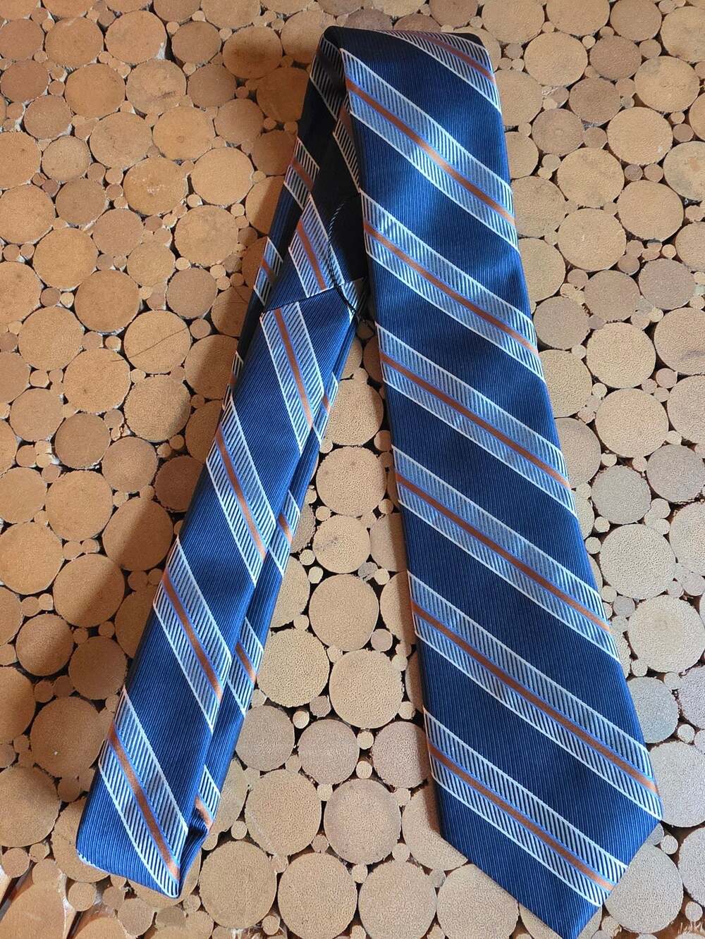 Scotch & Soda Amsterdam Men's Striped Tie Blue Orange NWOPSTRP410